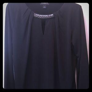 Liz Claiborne black long sleeve blouse